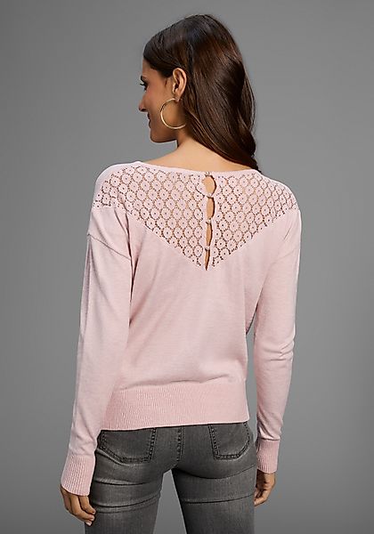 Laura Scott Strickpullover mit Spitzenrücken - günstig online kaufen
