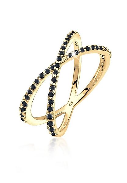 Elli Fingerring Silberring Kreuz mit Zirkonia 925 Silber, Kreuz günstig online kaufen