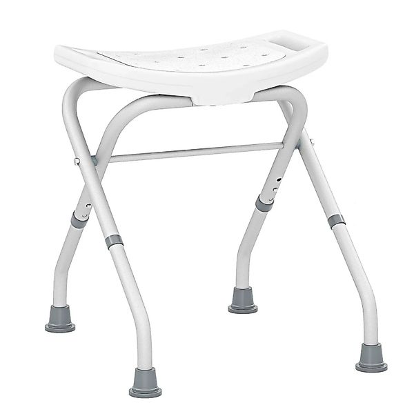 Costway Duschhocker 49-52,5 cm Höhenverstellbar Bis 150 kg Weiß günstig online kaufen