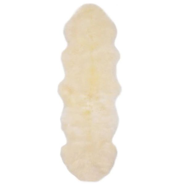 vidaXL Teppich Schafspelz 60x180 cm Weiß 283880 günstig online kaufen