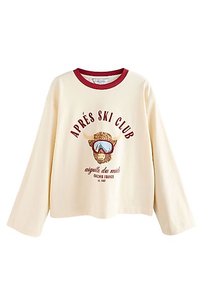 Next Blusenshirt Oberteil mit weihnachtlicher Grafik, günstig online kaufen