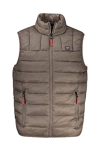NORWAY 1963 Outdoorjacke Vintage Herrenweste in Braun - Ärmellos mit Kontra günstig online kaufen