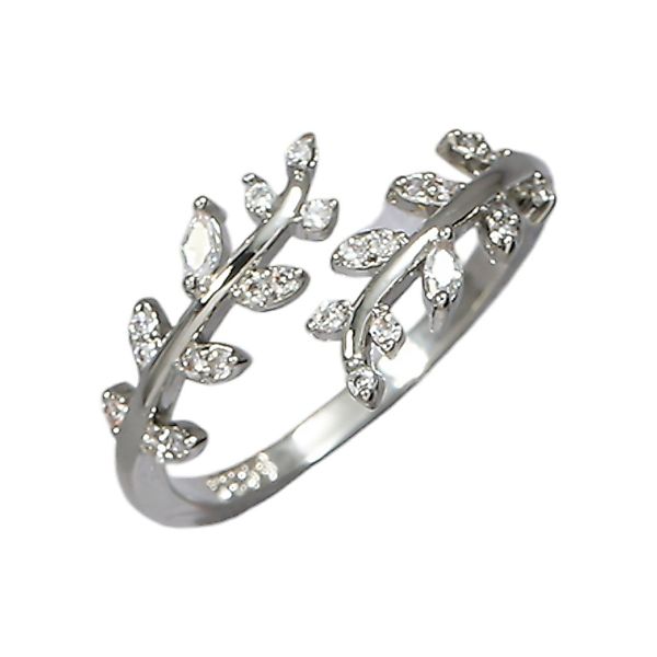 Eyecatcher Fingerring Eleganter Blätter Ring mit günstig online kaufen