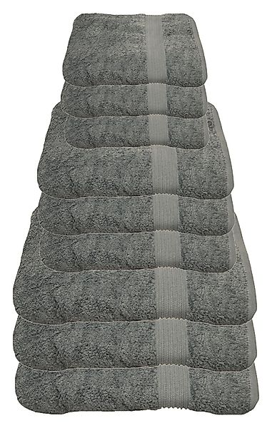 Julie Julsen Handtücher 9-Handtücher-Silbergrau, Baumwolle (9-St) günstig online kaufen