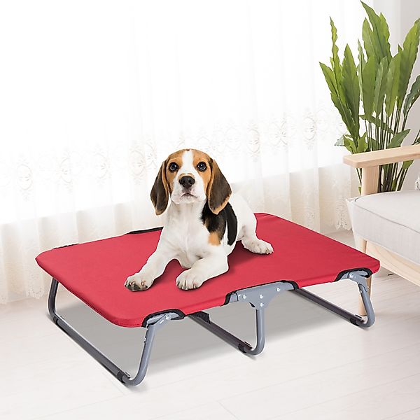 PawHut Hundeliege Hundebett Katzenbett Schlafplatz faltbar Rot   Aosom günstig online kaufen