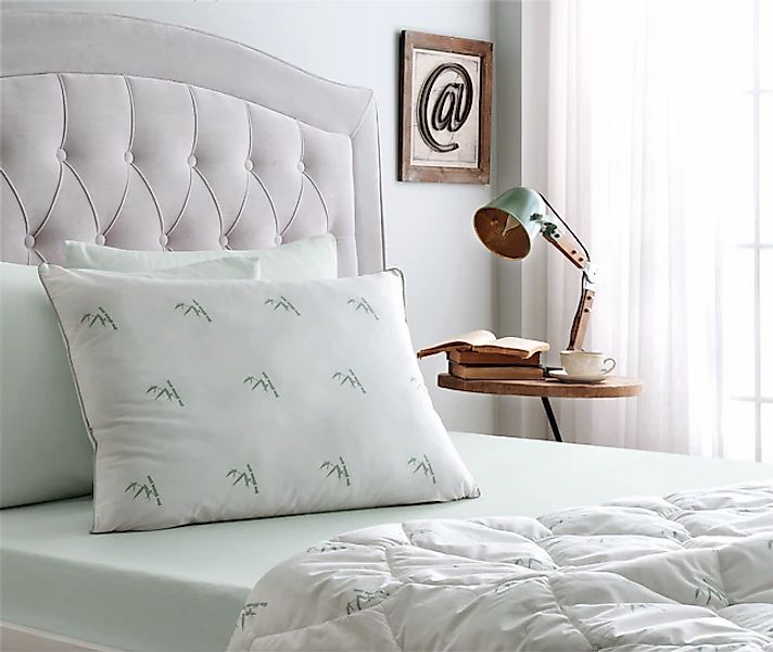Yatas Bedding Naturfaserkissen »Bambus Majestät, Kopfkissen 40x80, 80x80 cm günstig online kaufen