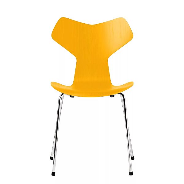 Fritz Hansen - Grand Prix™ Stuhl gefärbte Esche - echt gelb/Sitzfläche gefä günstig online kaufen