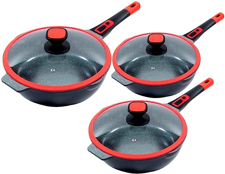 KING Pfannen-Set »Click-Grip«, Aluminiumguss, (Set, 3 tlg., je 1 Pfanne Ø 2 günstig online kaufen