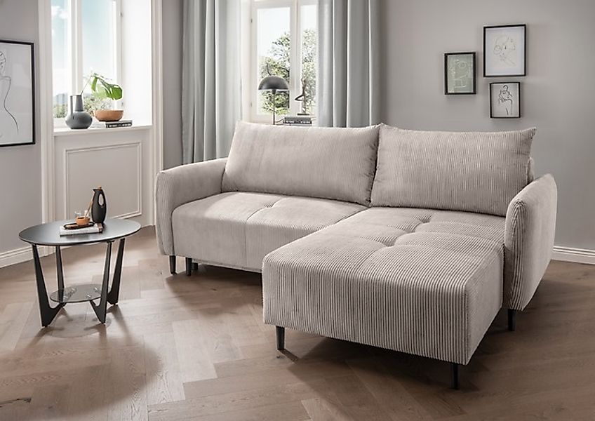 INOSIGN Ecksofa »Mara, L-Form, aktueller Cord Bezug und tolle Farben, schma günstig online kaufen
