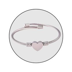 GOLDKLEIN Armreif Edelstahl Herz Schmuck Armkette günstig online kaufen