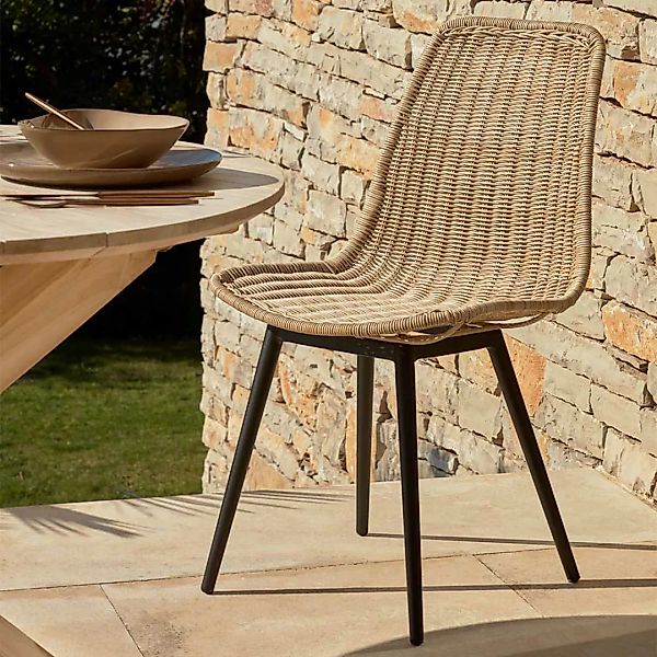 Vier Outdoor Stühle aus Kunstrattan Aluminium (4er Set) günstig online kaufen