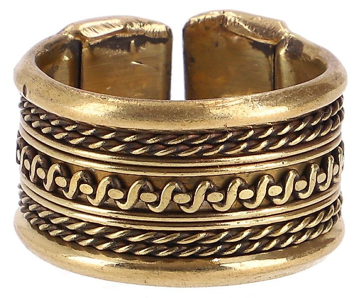 Guru-Shop Fingerring Breiter Ring aus Indien, Boho Meander Schmuck,.. günstig online kaufen