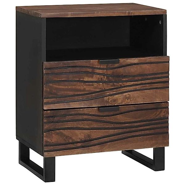 vidaXL Nachttisch Walnuss 50 x 33 x 60 cm Massives Mangoholz 4018018 günstig online kaufen