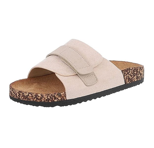 Ital-Design Bequeme Damenschuhe mit Klettverschluss für die Freizeit Pantol günstig online kaufen