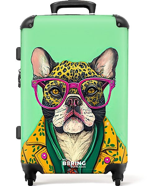 NoBoringSuitcases.com© Hartschalen-Trolley Hund - Hippie - günstig online kaufen