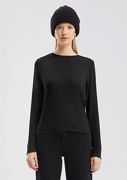 QS Longsleeve Langarmshirt aus Viskosestretch Rundhals, günstig online kaufen