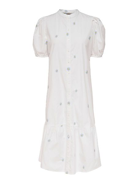 ONLY Gänseblümchen- Kleid Mit Kurzen Ärmeln Damen White günstig online kaufen