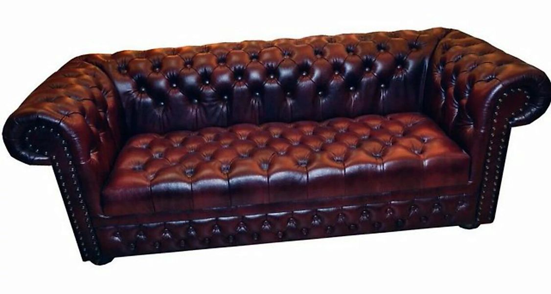 JVmoebel 3-Sitzer Chesterfield Sofa 3 Sitz Leder Couch Sofas Braun 100% Led günstig online kaufen