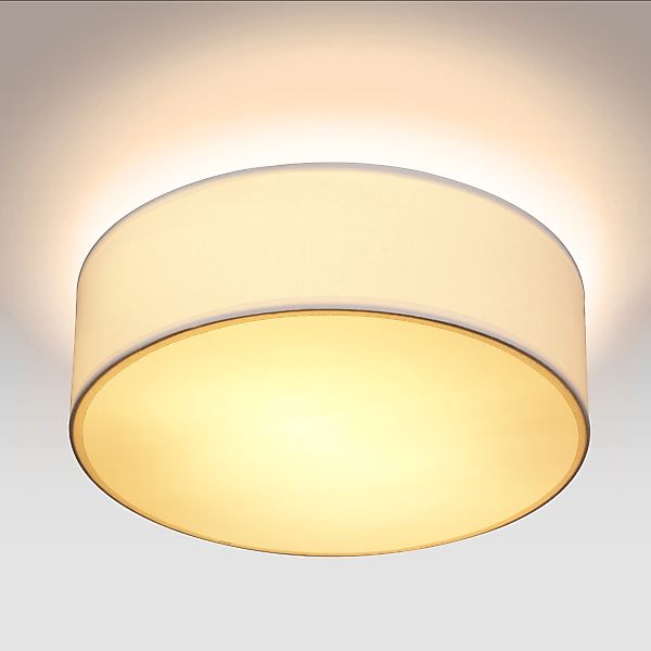 Deckenlampe Weiß Stoff Ø30cm günstig online kaufen