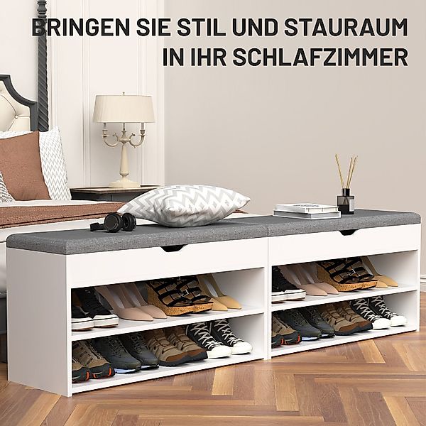 WILGOON Schuhbank Schuhregal mit gepolstertem Kissen, günstig online kaufen