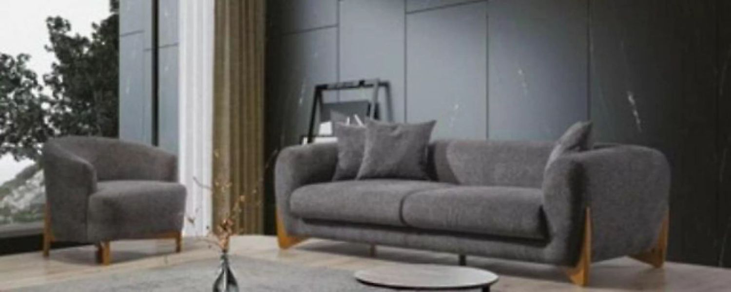 JVmoebel Sofa Wohnzimmer Sessel Italienischer Stil Sofagarnitur 3 Sitzer, M günstig online kaufen