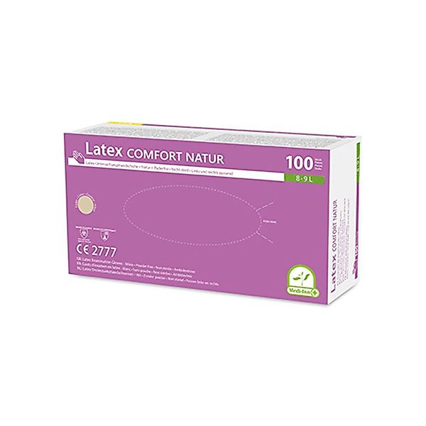 Medi-Inn Latexhandschuhe Latex Comfort Natur Einmalhandschuhe günstig online kaufen