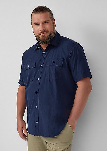 s.Oliver Kurzarmhemd Hemd Regular Fit: Kurzarmhemd mit Strukturstreifen und günstig online kaufen