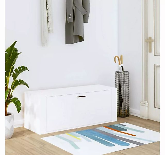 furnicato Schuhschrank Wand-Weiß 100x35x38 cm Holzwerkstoff günstig online kaufen