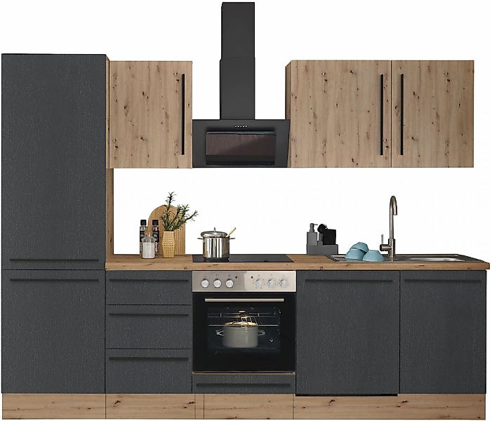 KOCHSTATION Küchenzeile "KS-Florida mit 38mm starker Arbeitsplatte" Breite günstig online kaufen