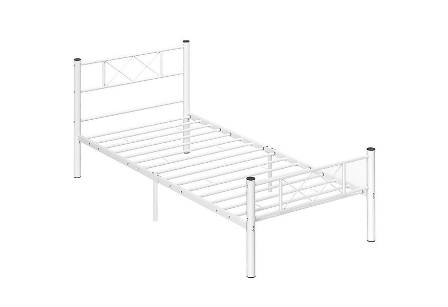 HOMCOM Bettgestell für Matratze 200 x 90 cm, 88 cm hoch, aus Stahl, (Metall günstig online kaufen