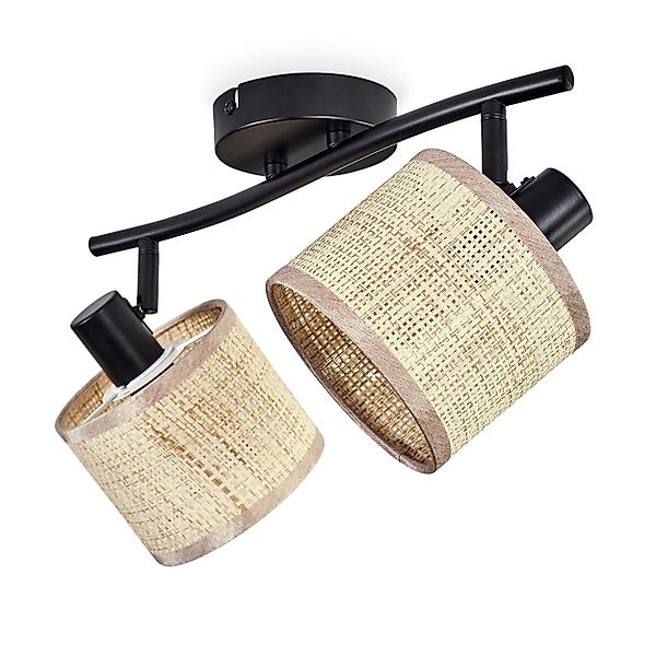 hofstein Deckenleuchte Boho-Style Deckenlampe a. Metall/Papiergeflecht günstig online kaufen