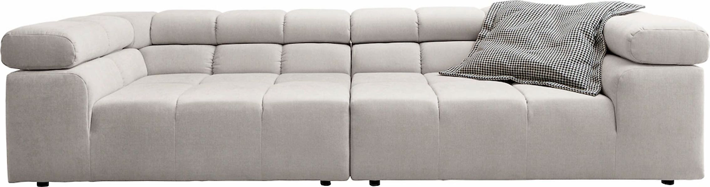 Home affaire Big-Sofa "Ancona B/T/H: 290/110/70 cm" auffällige Steppung, in günstig online kaufen