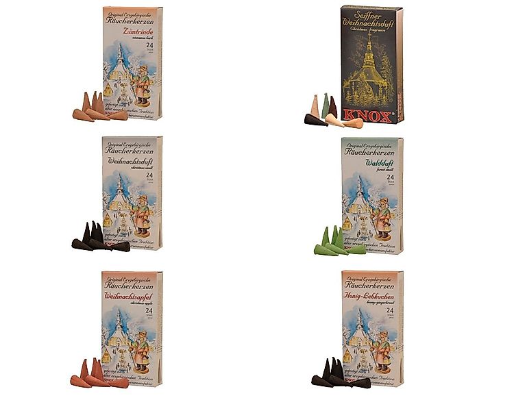 KNOX Duftkerze 6er Set: Weihnachten, 144 Räucherkerzen der Größe M - Made i günstig online kaufen