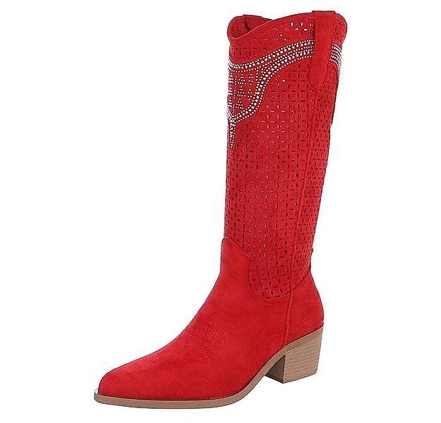 Ital-Design Damen Cowboyboots Western Sommerboots (88843668) Blockabsatz St günstig online kaufen