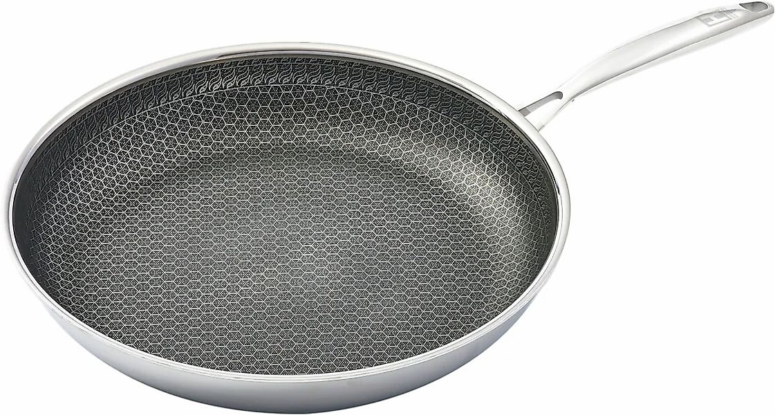 HENSSLERS Bratpfanne Edelstahl 1 Stk. tlg. 3-Schicht Material, Wabenstruktu günstig online kaufen