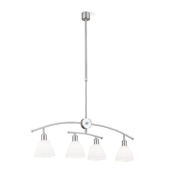 Orion Leuchten Hängeleuchte Susan Teleskoprohr 82 x 15 cm Satin 4 x E14 günstig online kaufen
