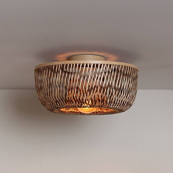 GOOD & MOJO Deckenlampe Barbados, braun, Ø 35 cm, Bambus E27 günstig online kaufen
