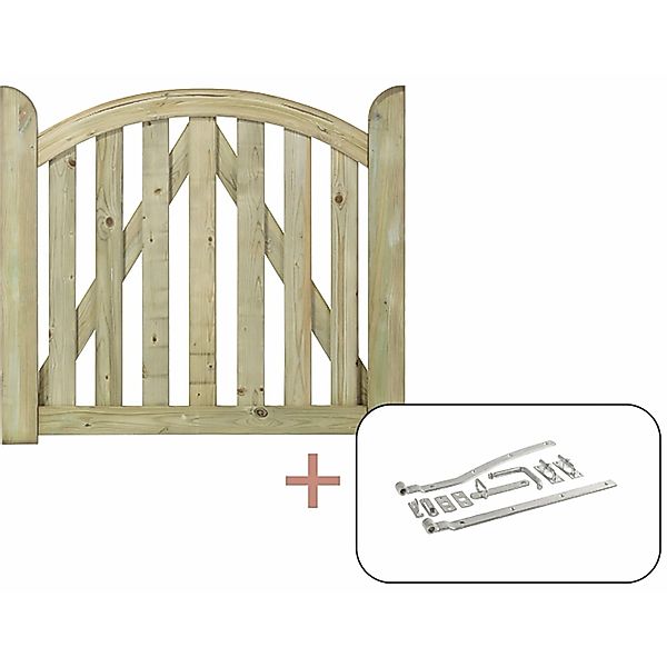 Einzeltor Ligno Nadelholz DIN L druckimprägniert 100 cm x 88/86 cm günstig online kaufen