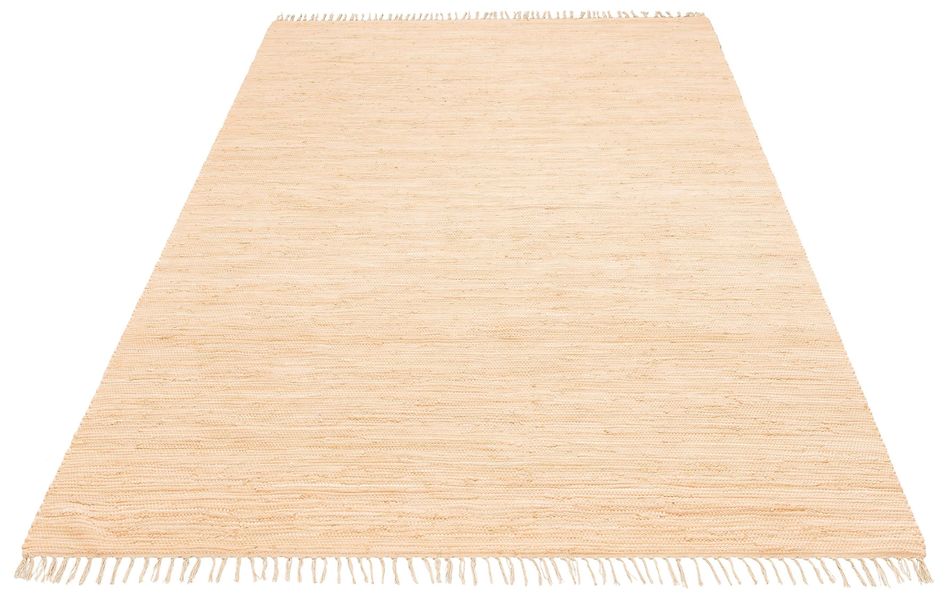 my home Teppich "Paul" rechteckig 5 mm Höhe Wendeteppich, Uni, handgewebt, günstig online kaufen