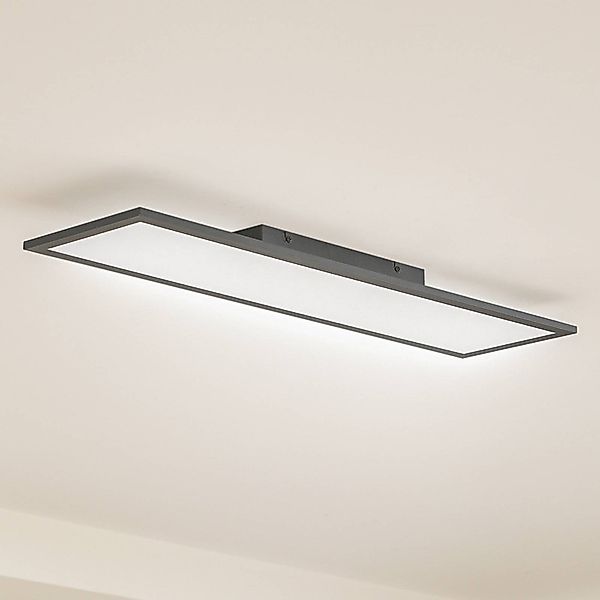 Lindby LED-Panel Enhife, schwarz, 80 x 20 cm, Metall, 4.000K günstig online kaufen