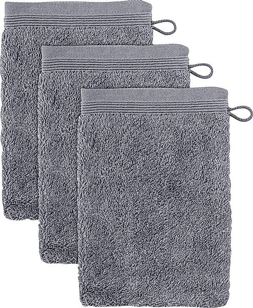 Möve Waschhandschuh Superwuschel, (Set, 3-St), Waschhandschuh Set mit Bordü günstig online kaufen