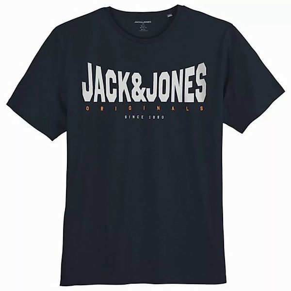 Jack & Jones Rundhalsshirt Jack&Jones Logo T-Shirt Übergröße navy JORMARQUE günstig online kaufen