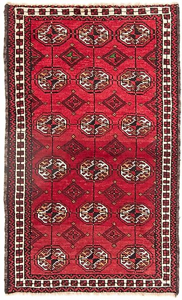 morgenland Wollteppich »Belutsch Durchgemustert Rosso 165 x 108 cm«, rechte günstig online kaufen