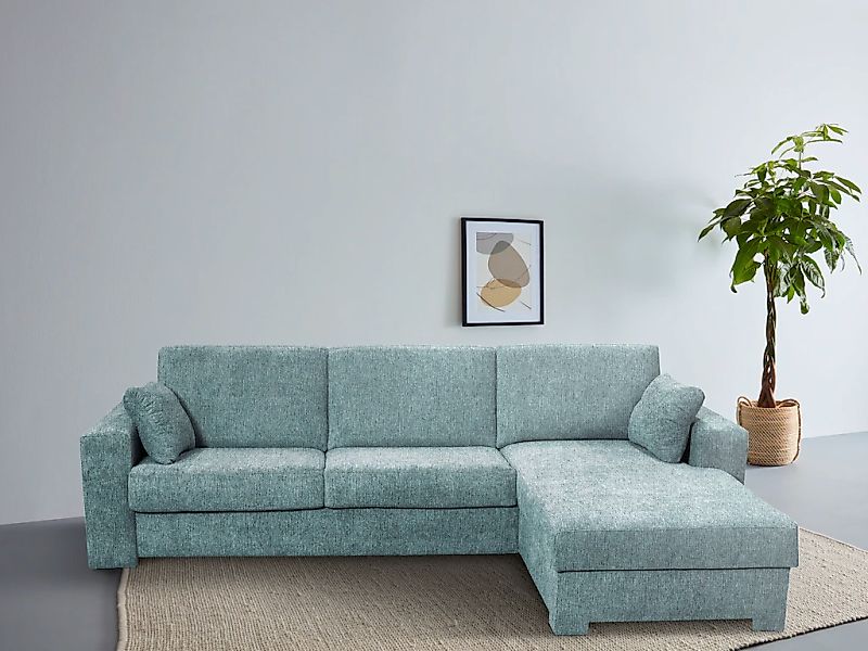 Home affaire Ecksofa Roma "L" Dauerschlaffunktion, mit Unterfederung, Matra günstig online kaufen