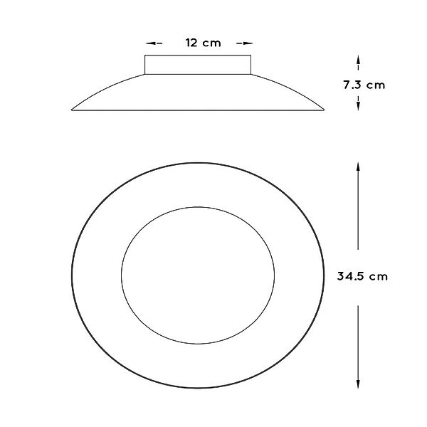 LED-Deckenleuchte Foskal in Weiß, Ø 34,5 cm günstig online kaufen