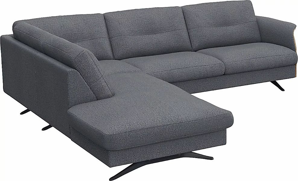 FLEXLUX Ecksofa "Glow, super bequem durch hochwertigem Sitzaufbau mit Feder günstig online kaufen