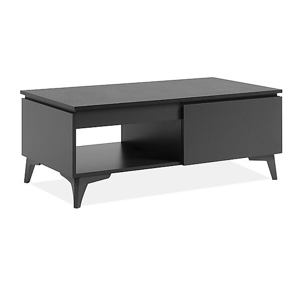 Furn.Design Couchtisch Grau Schiefer 100 cm Schubkasten Ablage Modern Visby günstig online kaufen