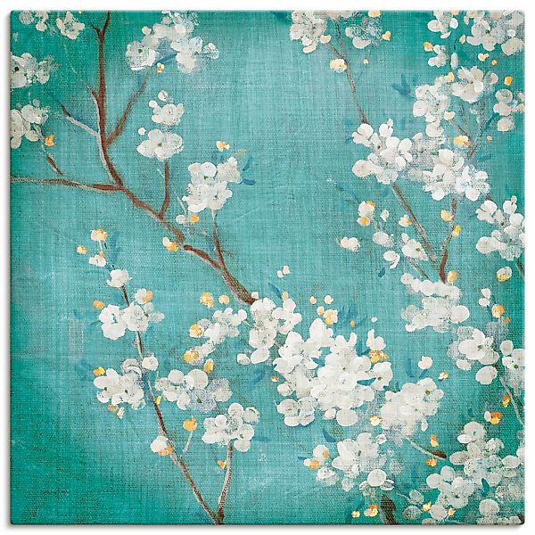 Artland Wandbild "Weiße Kirschblüten II" Blumen 1 Stk. tlg. auf Holzrahmen günstig online kaufen