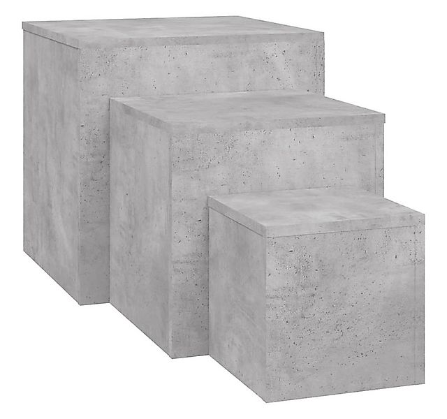 furnicato Couchtisch Beistelltische 3-tlg. Betongrau Holzwerkstoff (3-St) günstig online kaufen