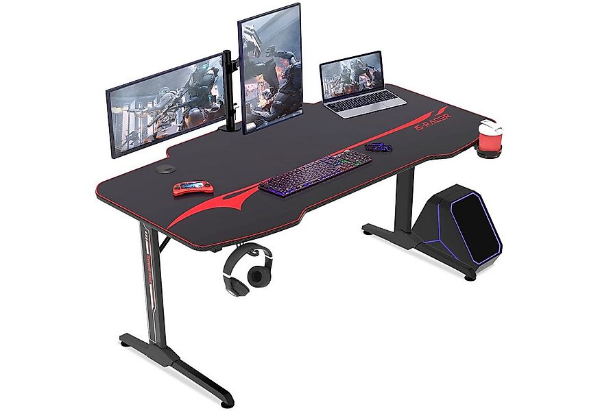 GUNJI Computertisch Gamingtisch 160 cm Computer Schreibtisch Gamer Tisch günstig online kaufen